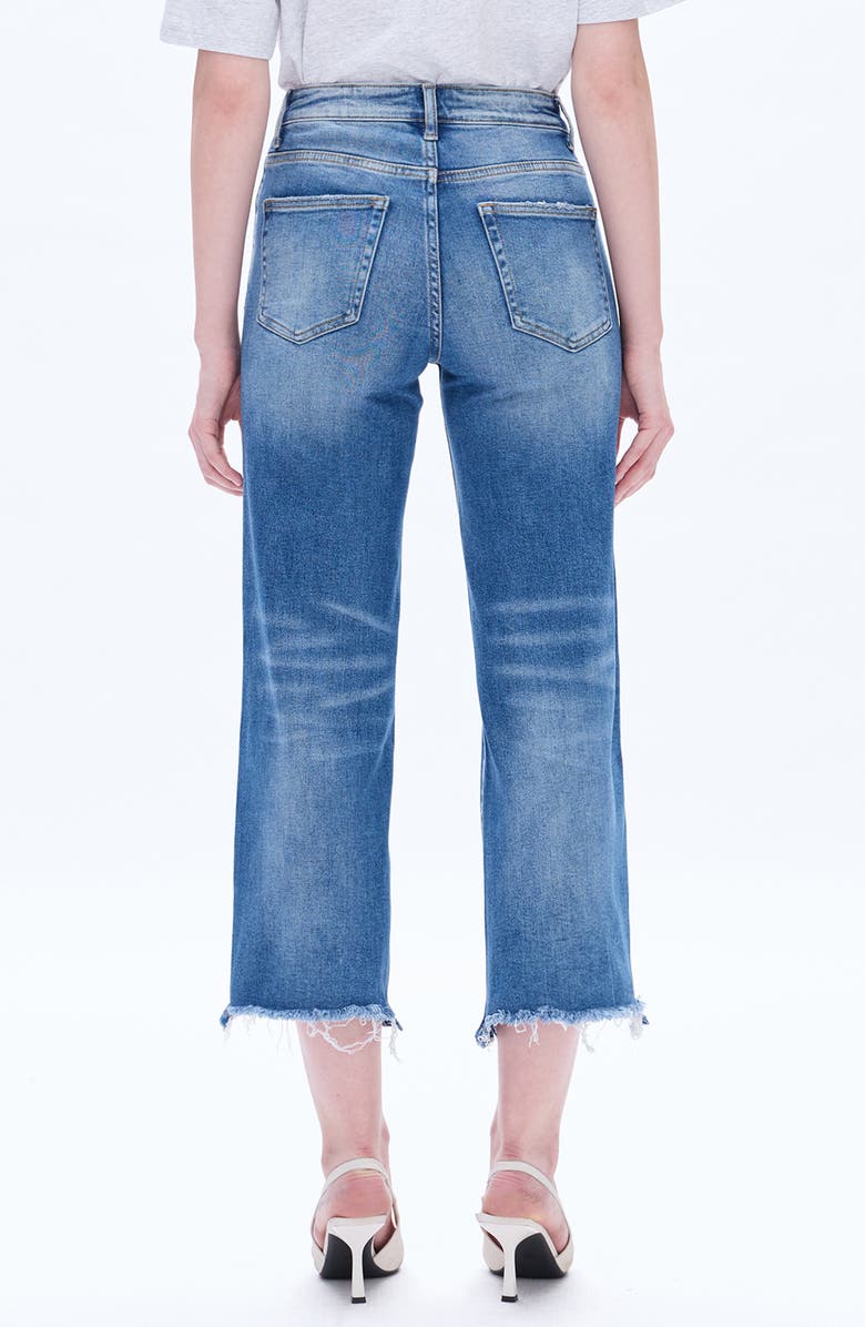 Bayeas Mary High Waist Fray Hem Crop Straight Leg Jeans, Alternate, color, Virgo