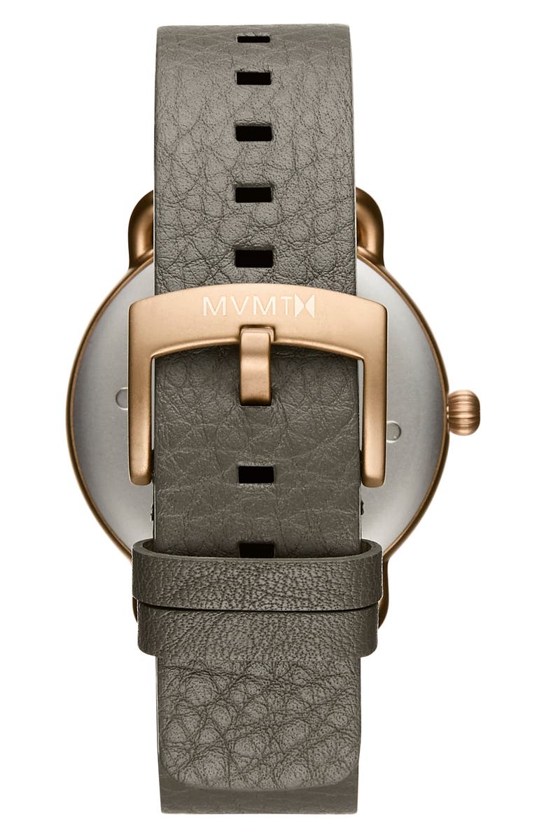 MVMT WATCHES MVMT Revolver Leather Strap Watch, 41mm, Alternate, color,