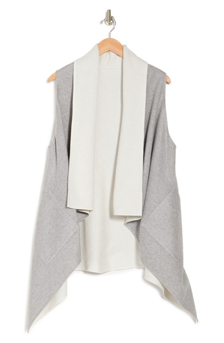 Akris Pepita Sleeveless Cardigan, Alternate, color,