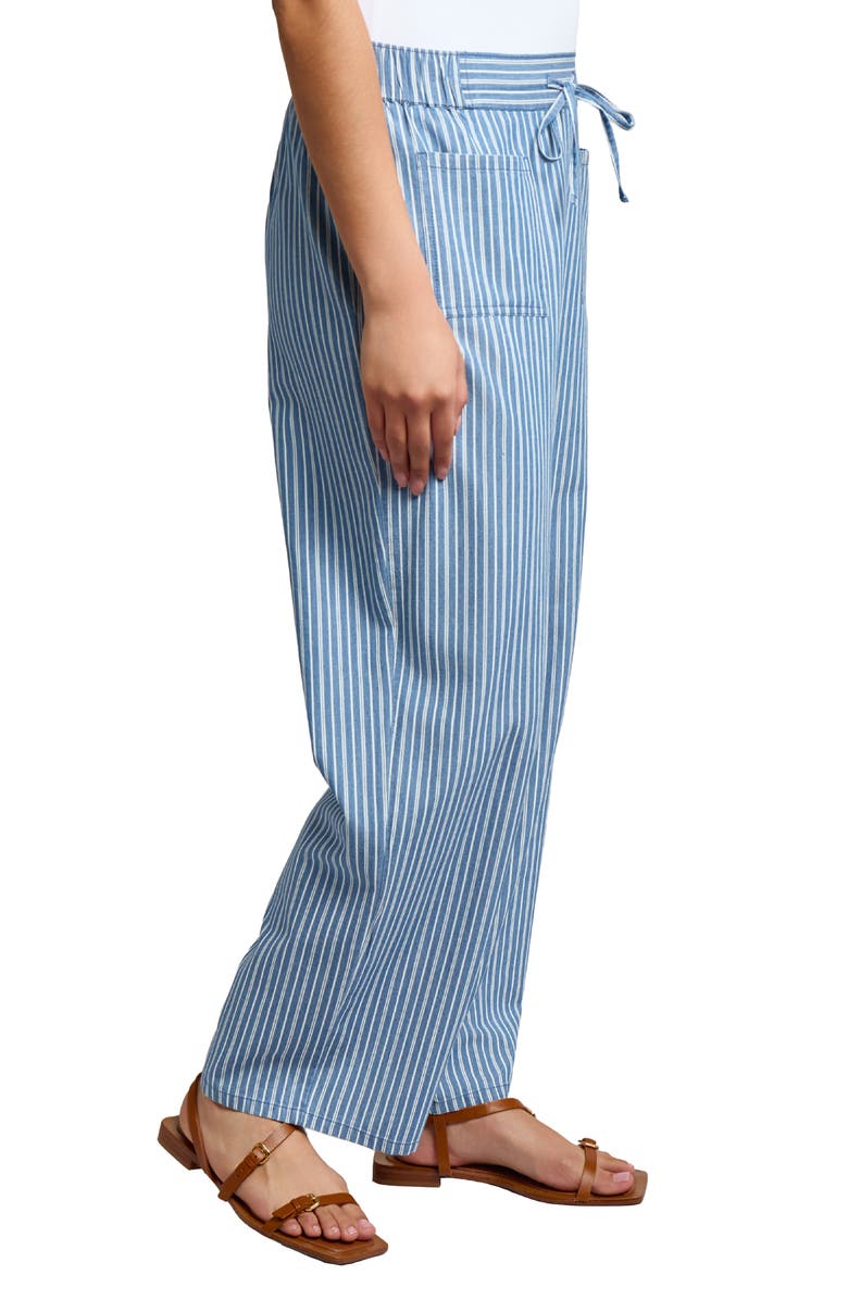 Jones New York Stripe Cotton Drawstring Pants, Alternate, color, 