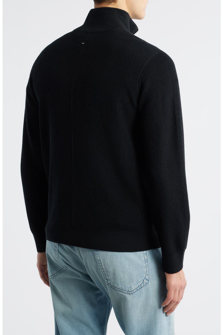 Joel Merino Wool Blend Half Zip Sweater, Alternate, color, BLACK