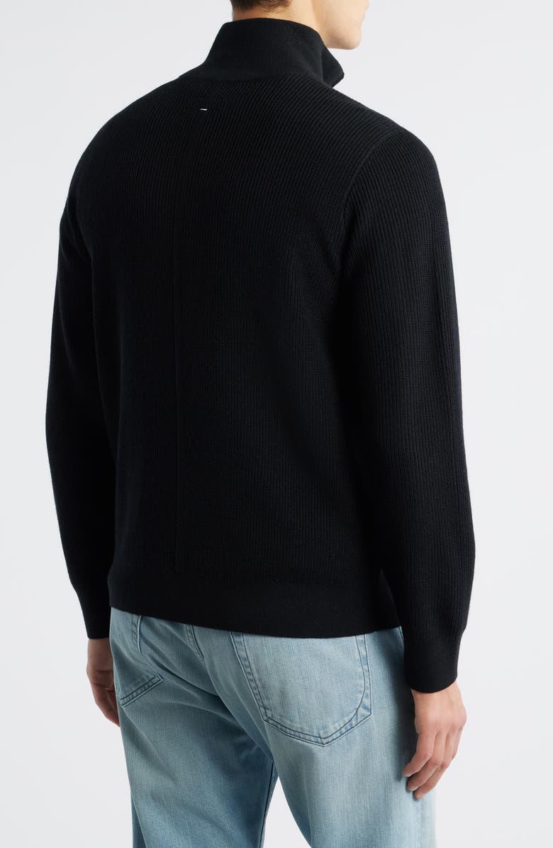 rag & bone Joel Merino Wool Blend Half Zip Sweater, Alternate, color, Black
