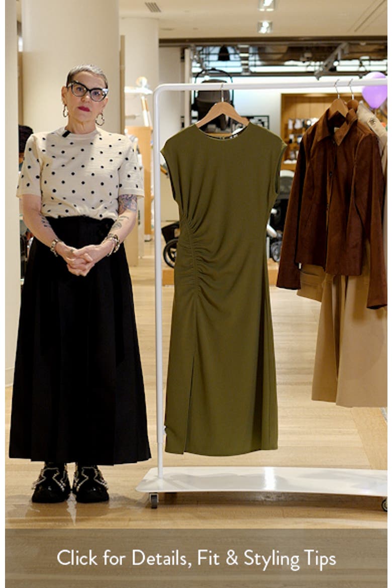 Side Ruched Knit Midi Dress video