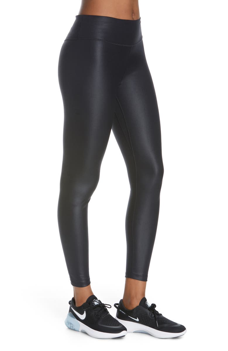 Nike One Faux Leather Mid Rise 7/8 Leggings, Alternate, color,