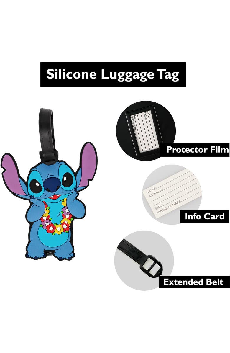 Disney Luggage Travel Tags, Set of 4, Alternate, color, Blue, Black