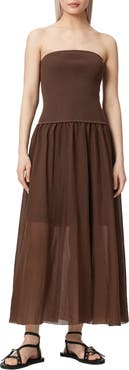 AllSaints Tegan Strapless Dress