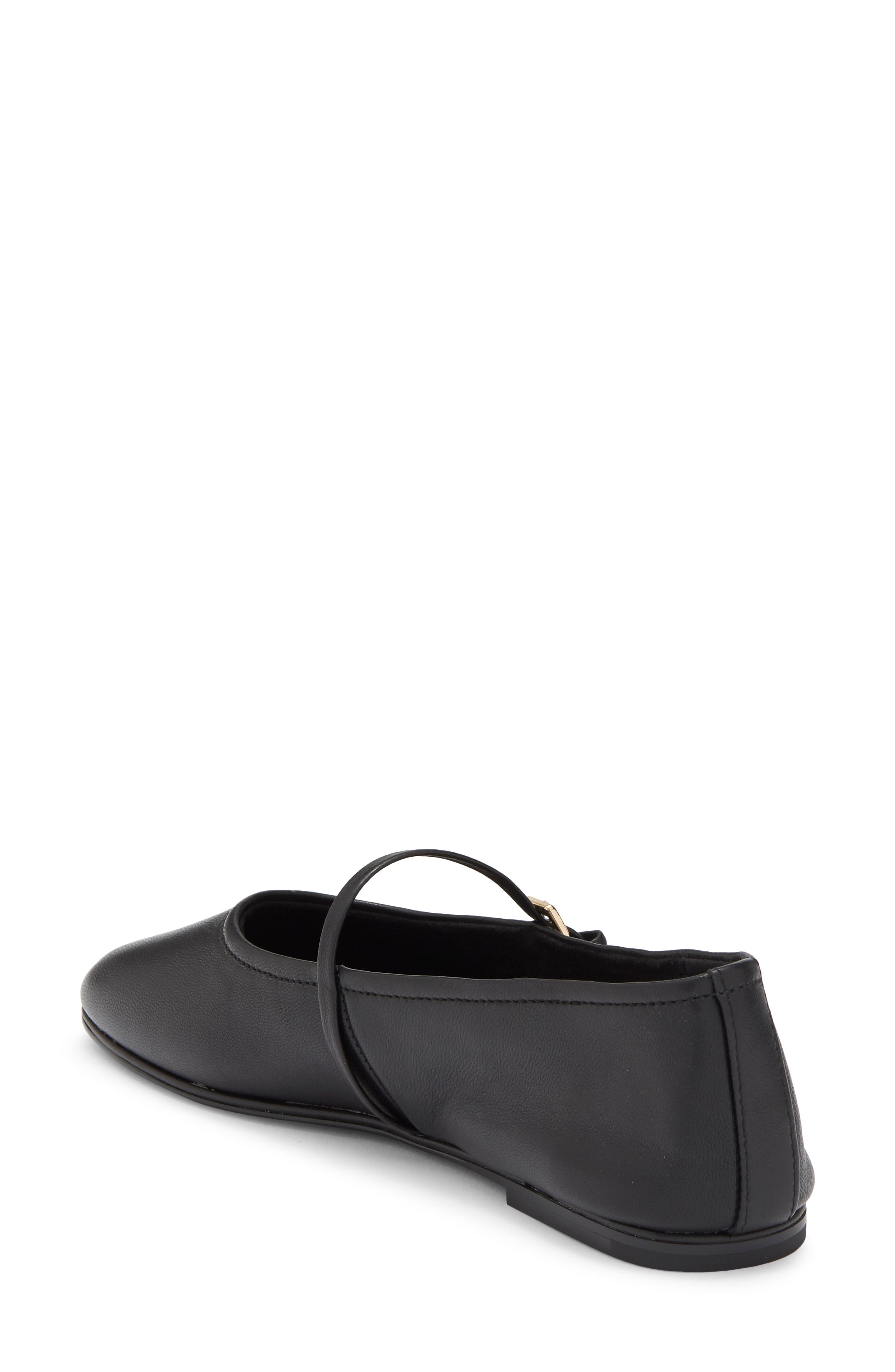Magda Leather Mary Jane Flat, Alternate, color, BLACK LEATHER