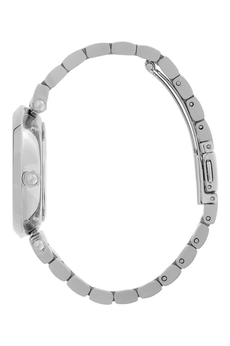 Signature Florals Bracelet Watch, 34mm, Alternate, color, SILVER