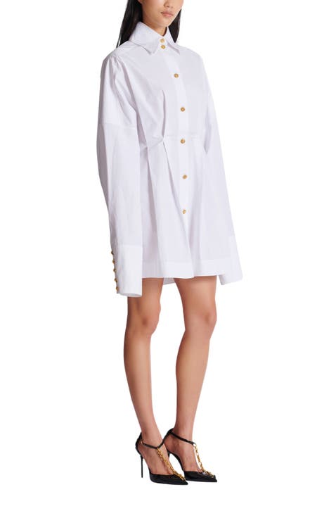 Poplin shirt dress