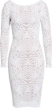 Dress the Population Emery Long Sleeve Sequin Cocktail Dress
