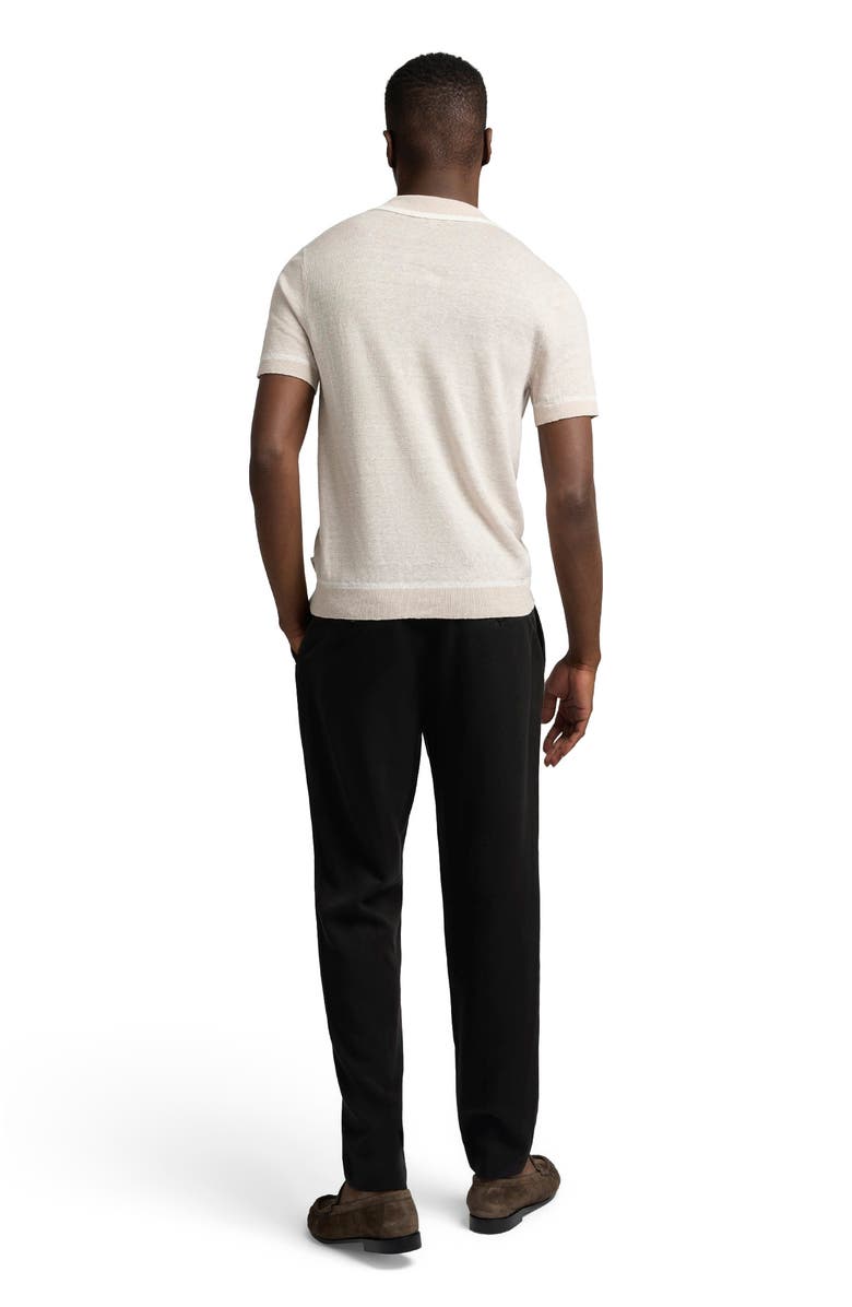 Onia Pleated Lyocell Trousers, Alternate, color, Black