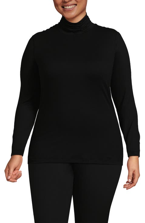 Plus Size Baselayer Cozy Thermaskin Turtleneck Top