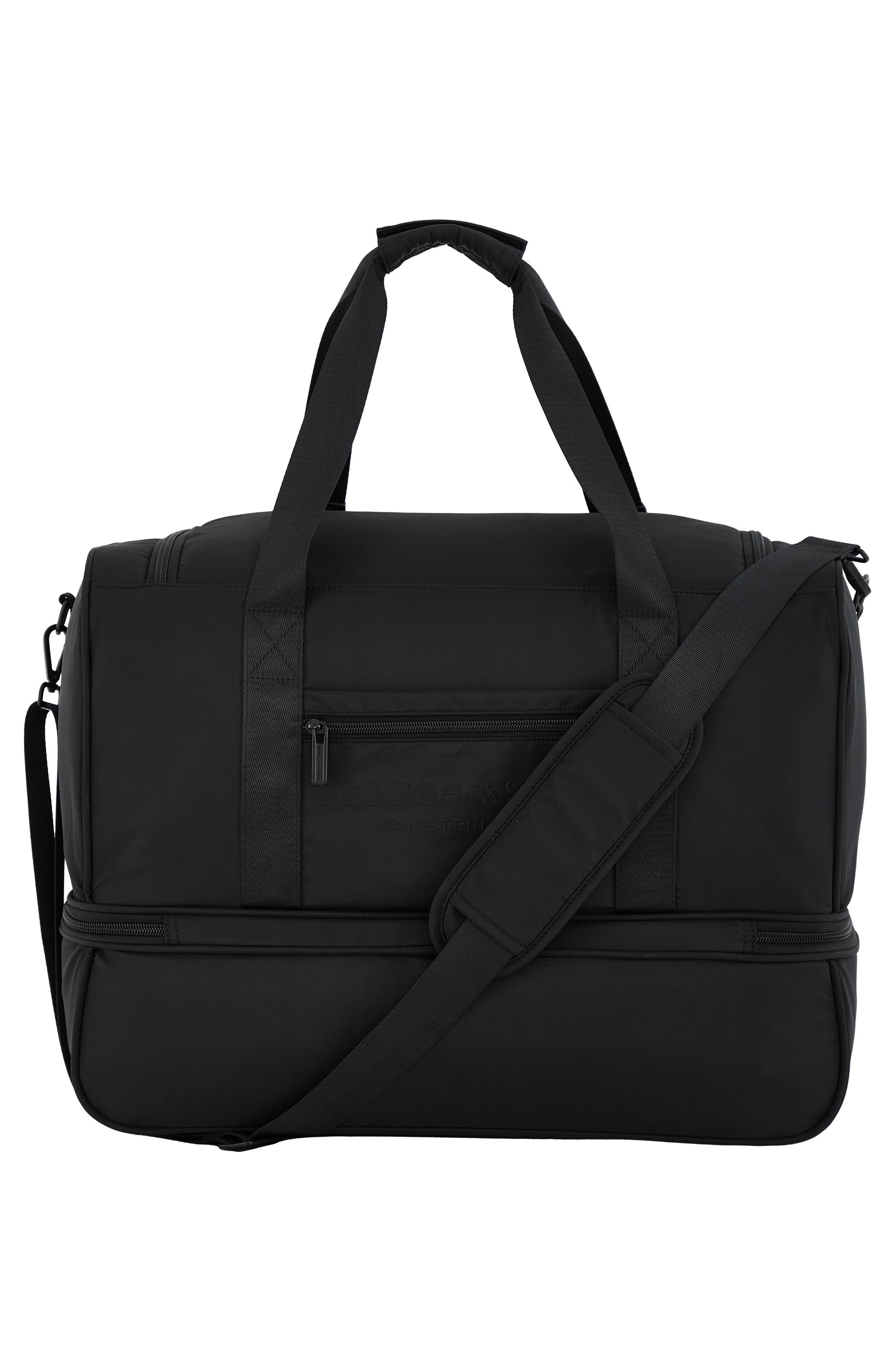 Scotch & Soda Eindhoven Two-Section Weekender Bag, Alternate, color, Black