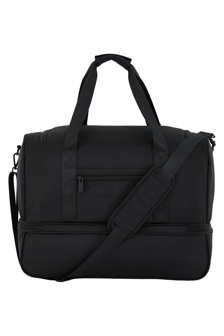 Eindhoven Two-Section Weekender Bag, Alternate, color, BLACK