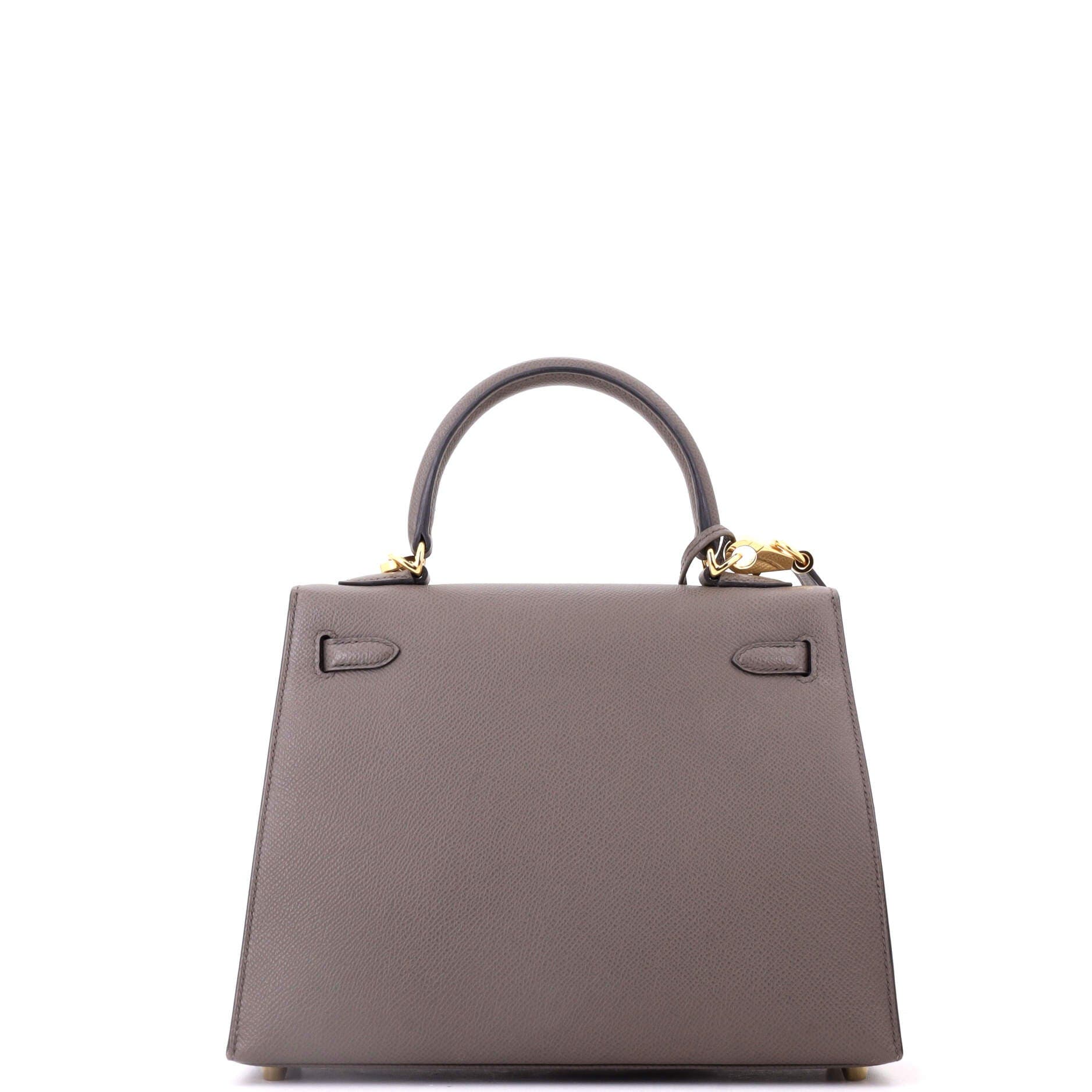 Kelly Handbag Grey Epsom with Gold Hardware 25, Alternate, color, Grey