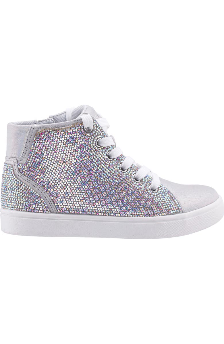 Nina Kids' Razzle High Top Sneaker, Alternate, color, Silver Shimmer