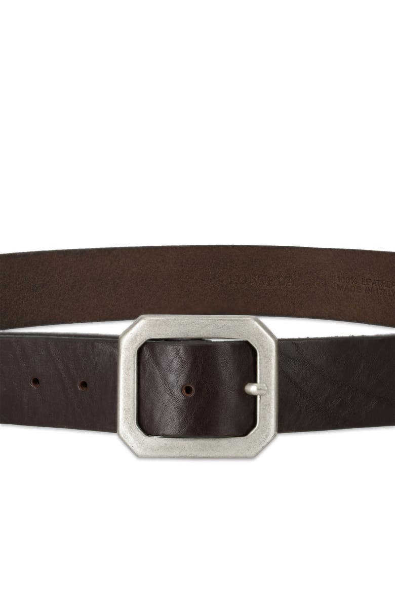Fortela Oregon Leather Belt, Alternate, color, Dark Brown
