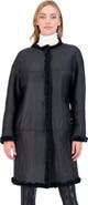 GORSKI Reversible Collarless Genuine Shearling Short Coat