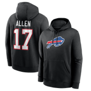 Nike Men's Nike Josh Allen Black Buffalo Bills Name & Number Fleece Hoodie