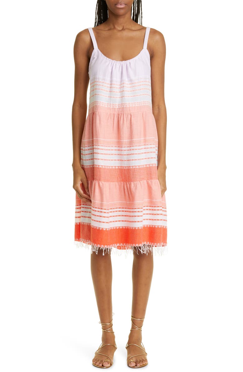 lemlem Eshal Cascade Tiered Cotton Sundress, Main, color,