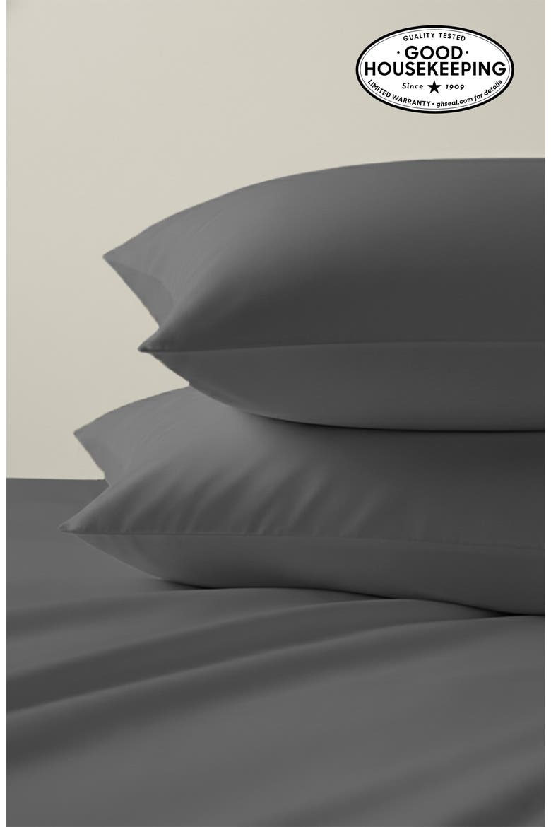 Set of 2 Pillowcases - Hotel Luxe 800 Thread Count 100% Cotton Sateen, Alternate, color, Grey
