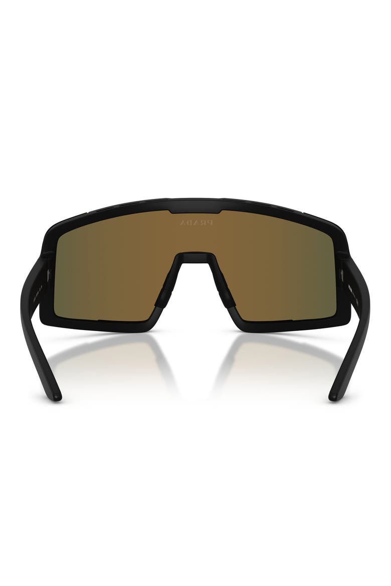 144mm Shield Sunglasses, Alternate, color, MATTE BLACK / BROWN TANGERINE