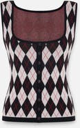 PCFG Store Daydreamers Argyle Sleeveless Knit Top