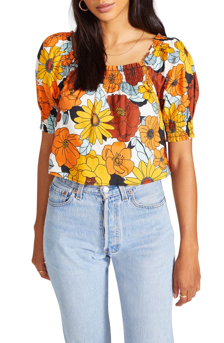 BB Dakota by Steve Madden BB Dakota Freetime Floral Top, Main, color,