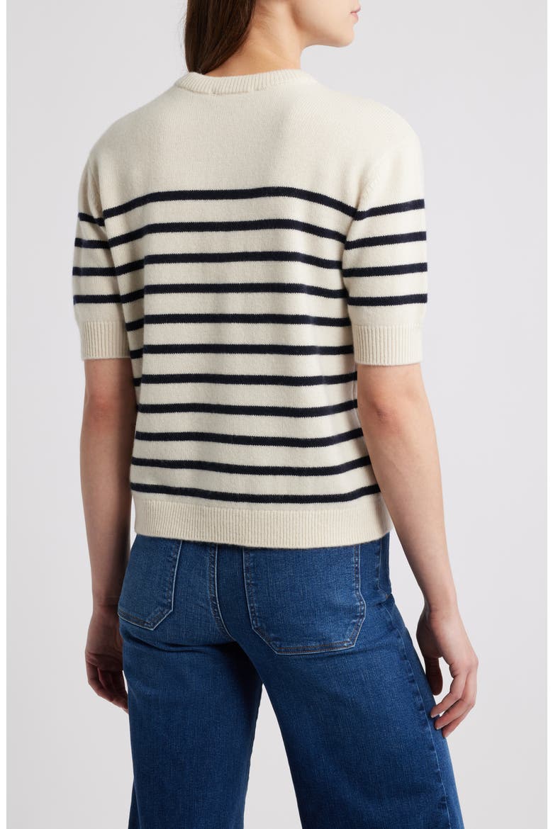The Cashmere Easy Crew Sweater, Alternate, color, NAVY MULTI