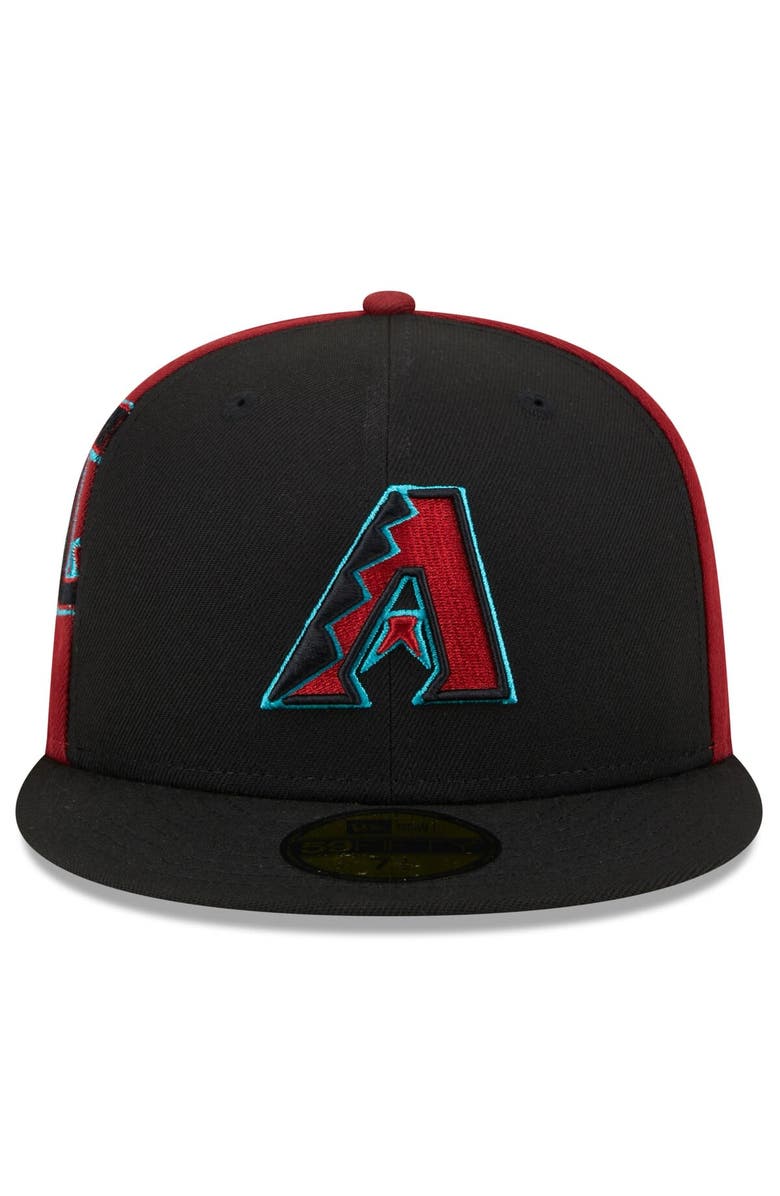 New Era Men's New Era Black/Red Arizona Diamondbacks Gameday Sideswipe 59FIFTY Fitted Hat, Alternate, color, 