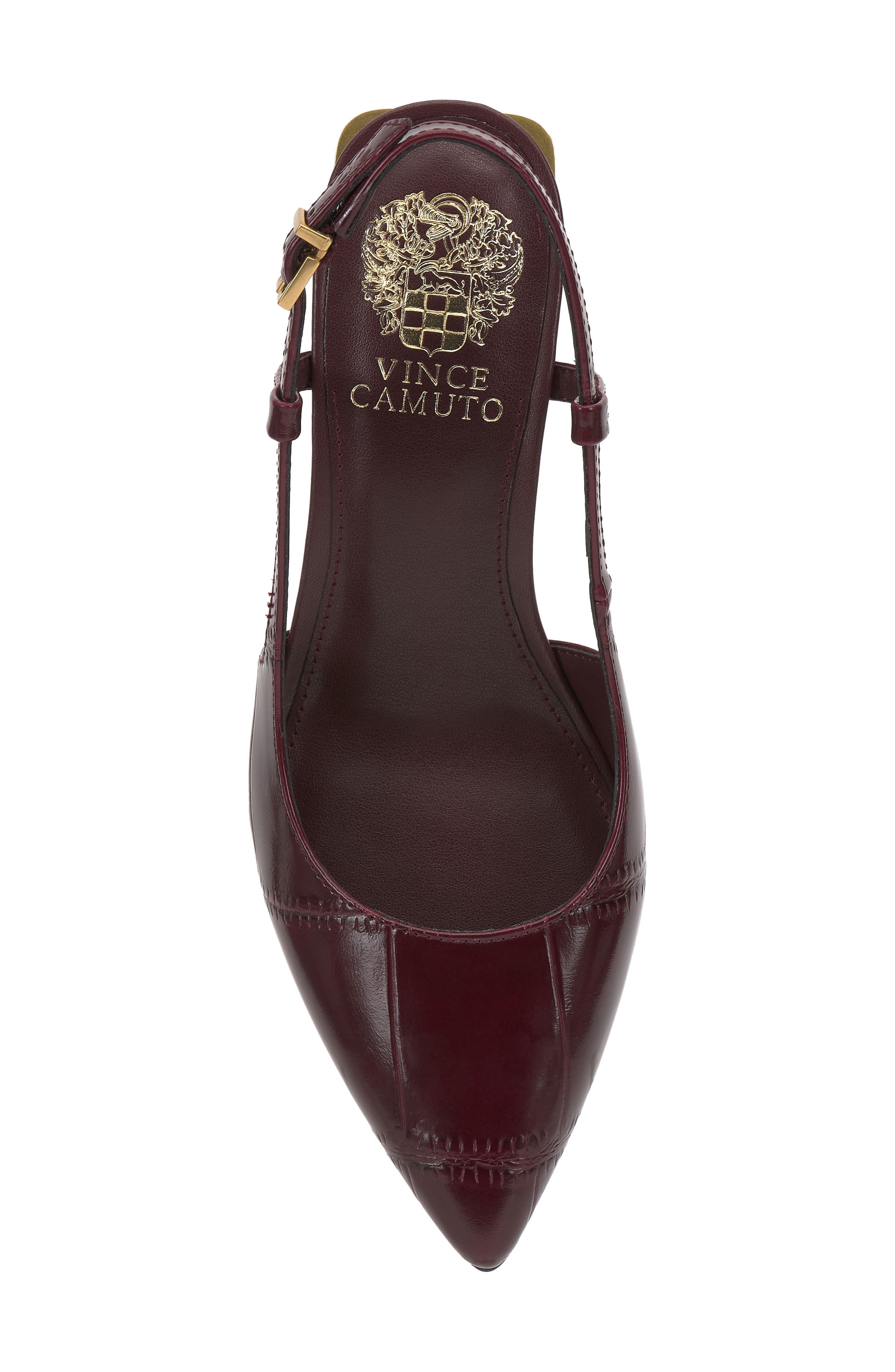 Vince Camuto Haslie Slingback Sandal, Alternate, color, Plum Large Croco