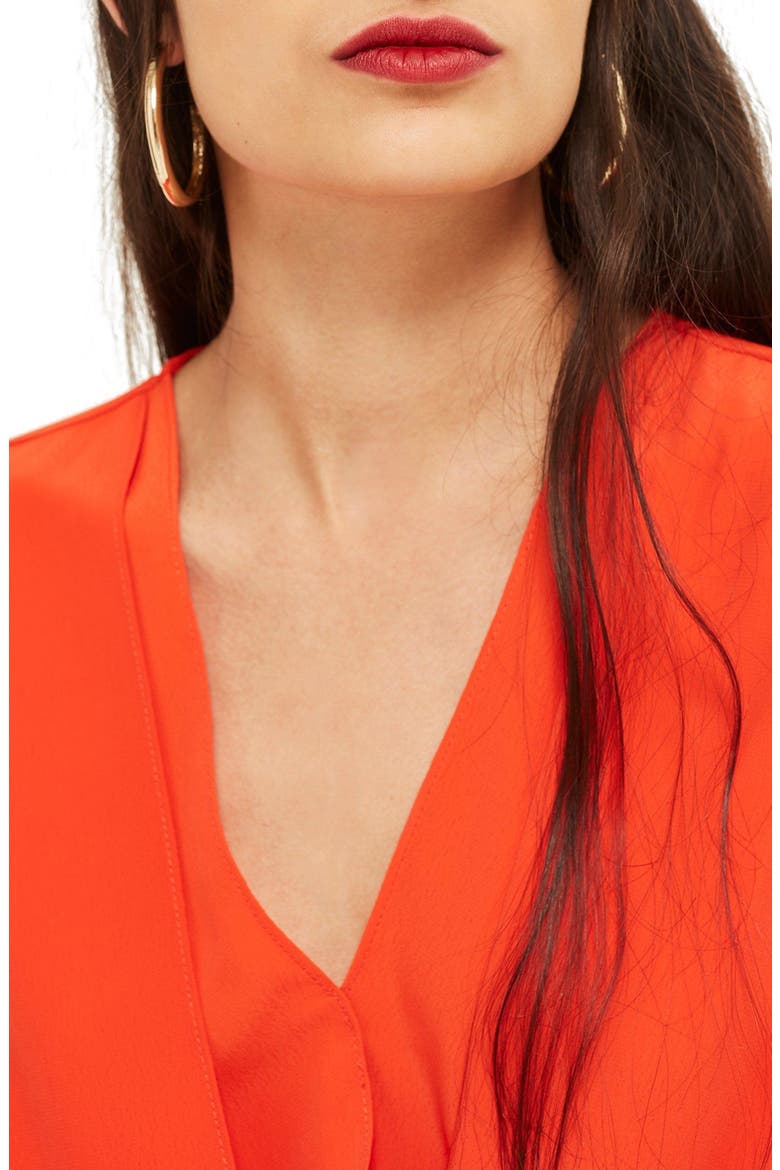 Tiffany Asymmetrical Blouse, Alternate, color, RED
