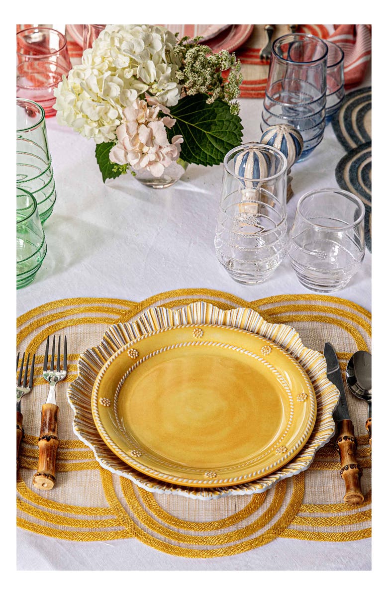 Juliska Berry & Thread Set of 4 Melamine Dessert Plates, Alternate, color, Sunshine