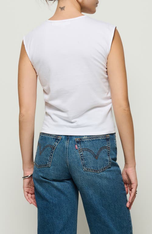 Nation Ltd Shelly Twist Front Sleeveless Top In White