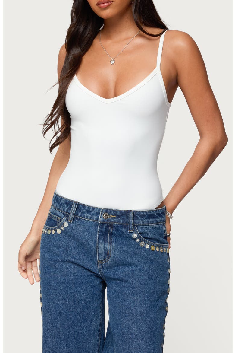 Teaghan Camisole Bodysuit, Main, color, WHITE