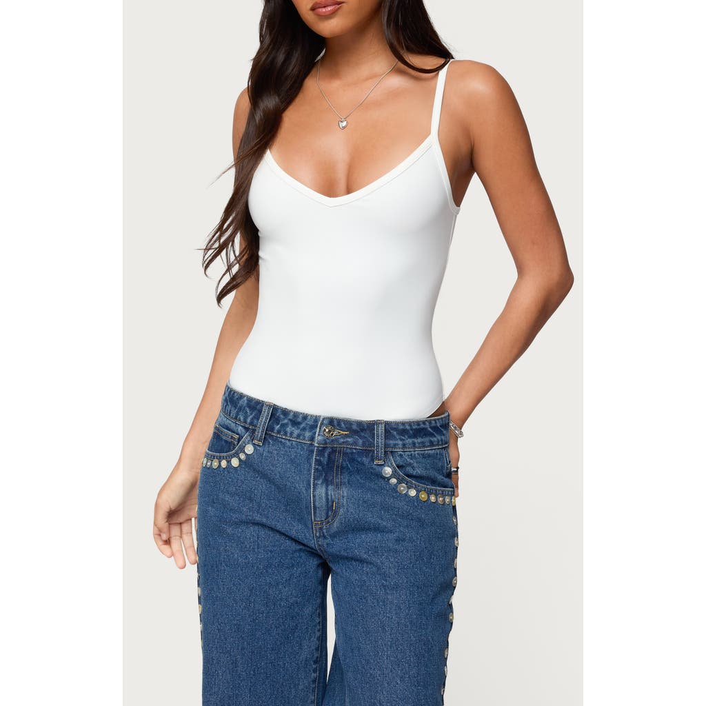Edikted Teaghan Camisole Bodysuit In White