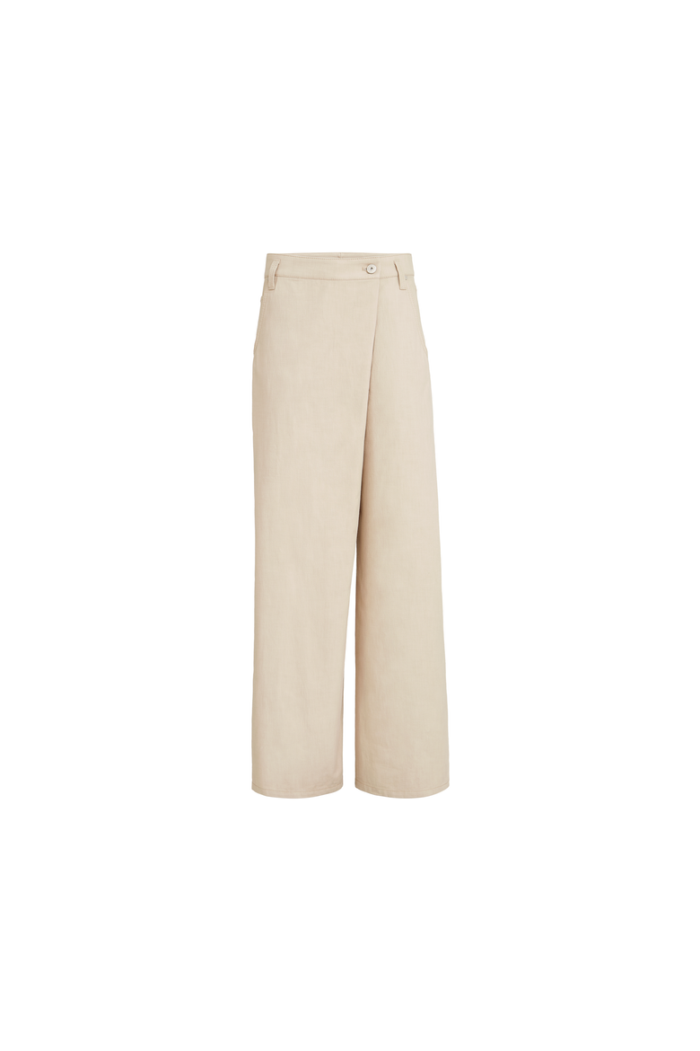 Loose Wrapped trousers, Alternate, color, Sand