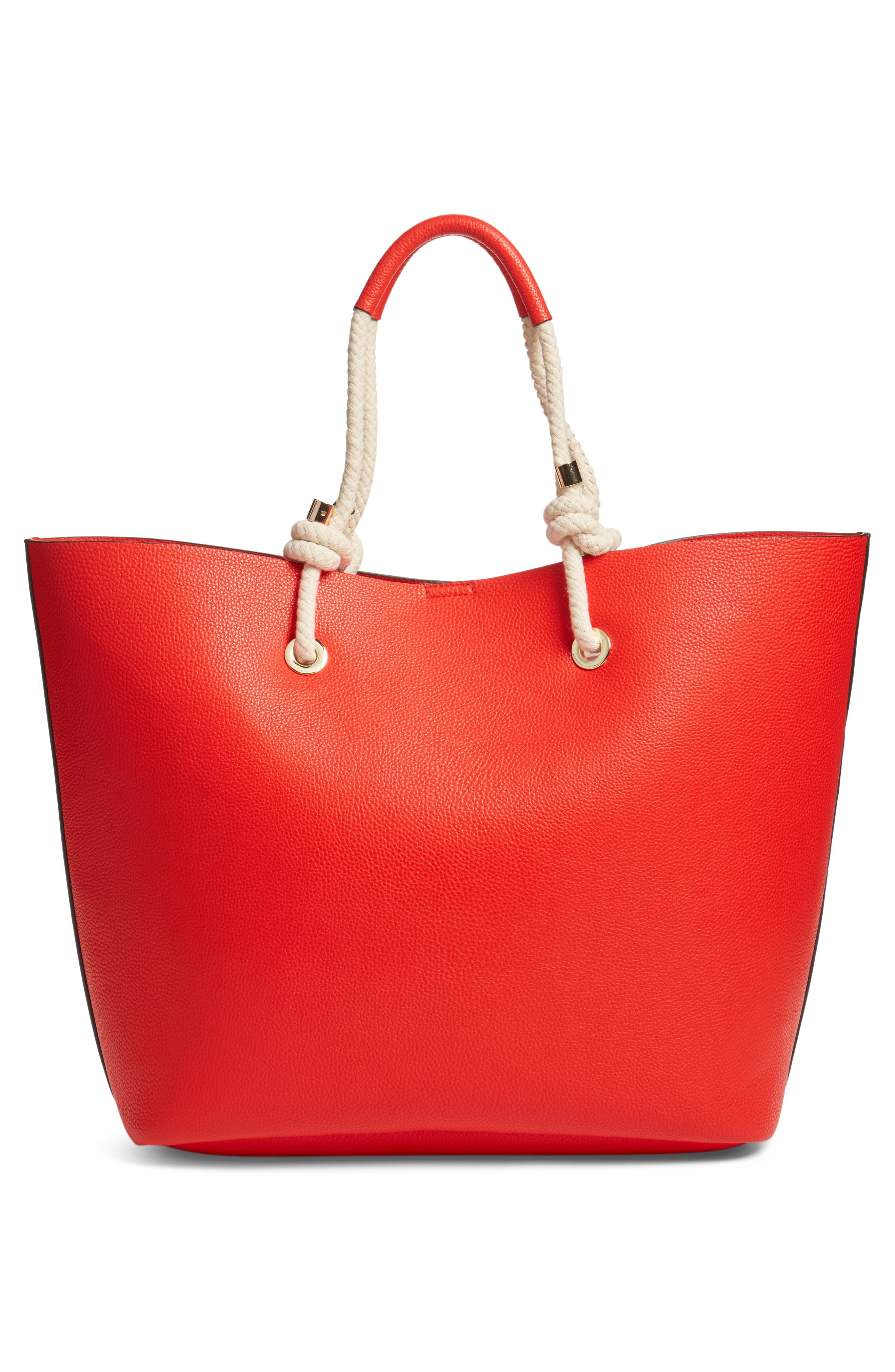 Phase 3 Rope Handle Faux Leather Tote, Alternate, color, 