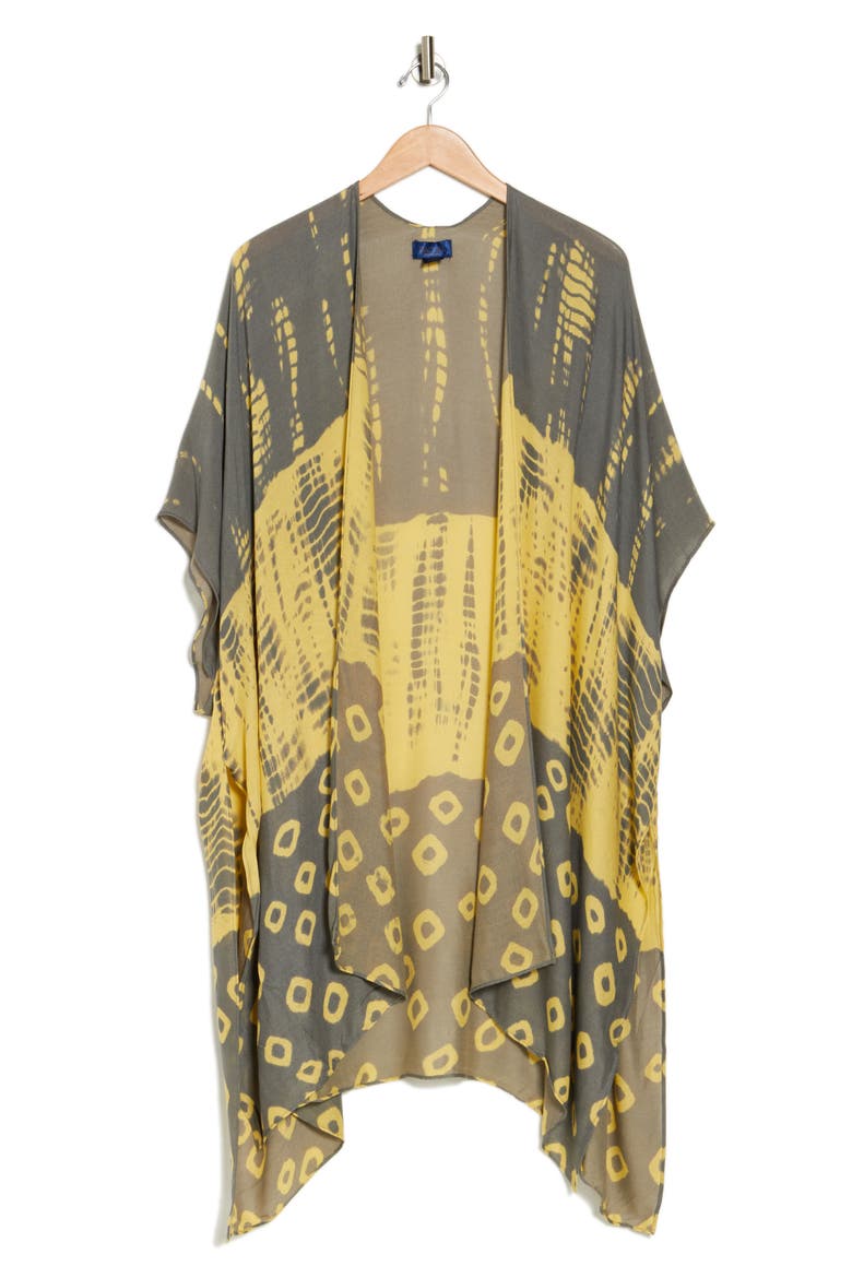 Print Ruana, Alternate, color, YELLOW