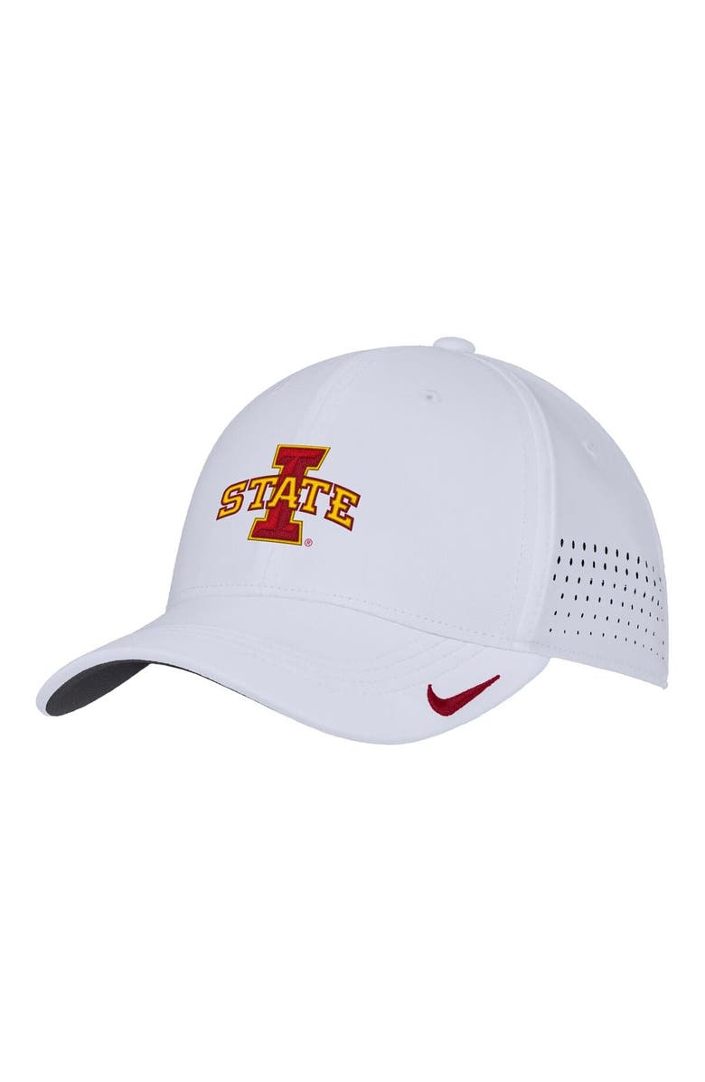 Nike Men's Nike White Iowa State Cyclones 2025 On-Field Performance Flex Hat, Alternate, color, White