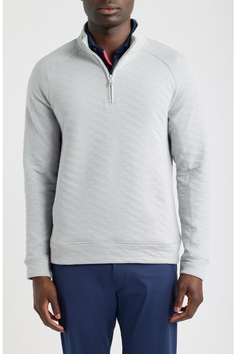Dunes Quilted Quarter-Zip Pullover, Main, color, NIMBUS MELANGE