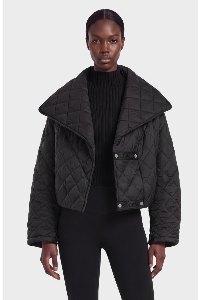 Kalee Quilted Light Puffer, Alternate, color, Black