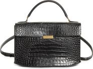 TOTEME Clip Croc-Embossed Leather Top Handle Bag