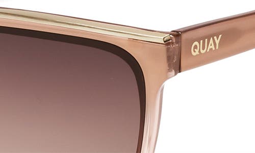 Quay Level Up 60mm Square Sunglasses In Chamomile/dark Fawn