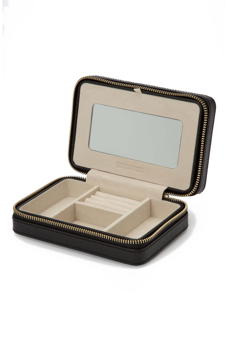 Palermo Zip Jewelry Case, Alternate, color, BLACK