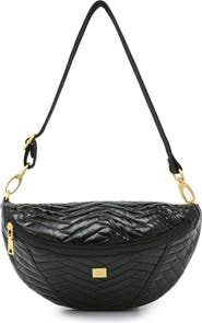 THINK ROYLN Little Runaway Moto Quilted Shoulder Bag