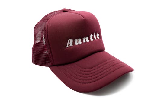 Rey To Z Auntie Foam Trucker Hat In Burgundy