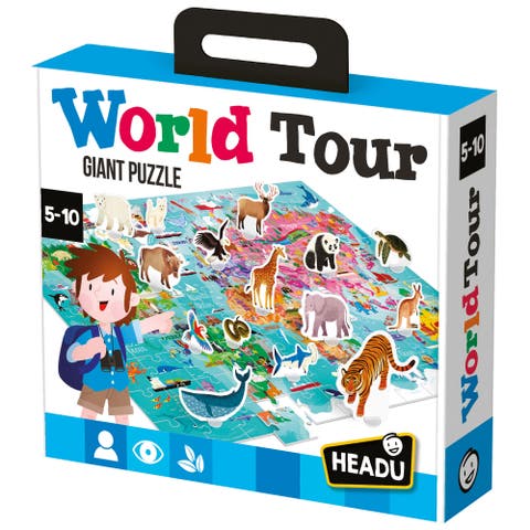 Giant Puzzle World Tour 108pc Map Jigsaw