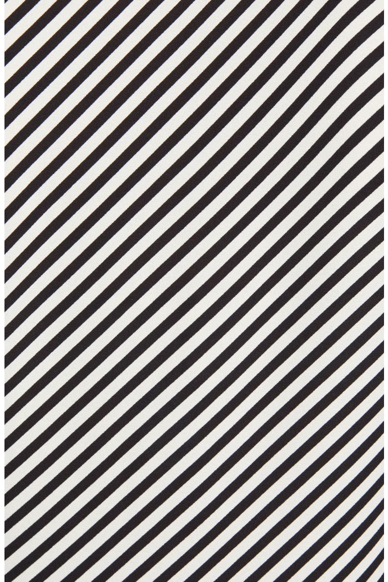 Stripe Extended Cuff Blouse, Alternate, color, ANNE BLK/ ANNE WHITE COMBO