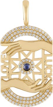 EDEN PRESLEY Manifest 14k Gold Moonstone Pendant Charm